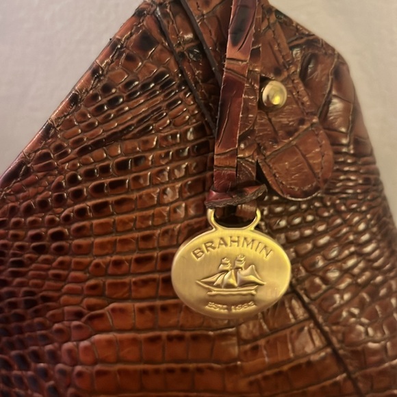 Brahmin Anne Bag in Pecan Croc - Picture 2 of 6